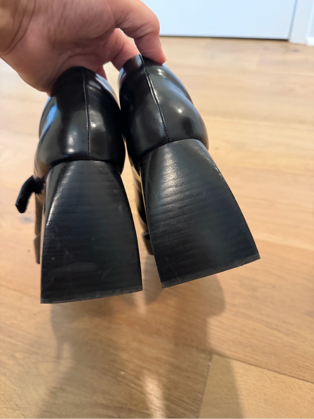 Jeffrey Campbell Reine Platform Mary Jane Pump Black Chunky Heel size 10 - Picture 13 of 14